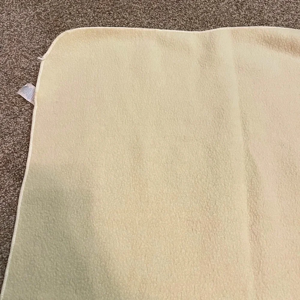 Vintage Carters Emu Namae John Lennon Dog Clown Circus Yellow Fleece Blanket USA
